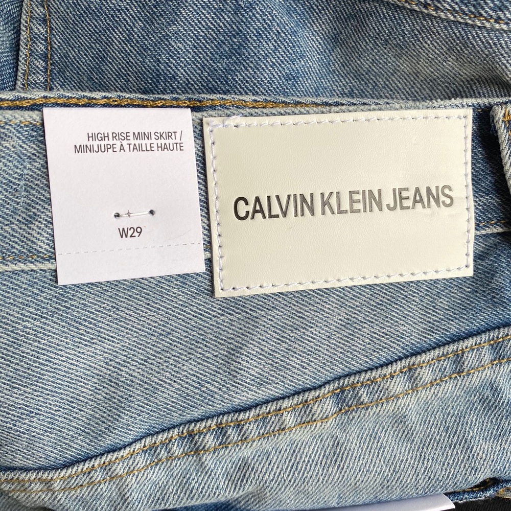 CALVIN KLEIN Jeans high rise skirt medium wash - Picture 10 of 10